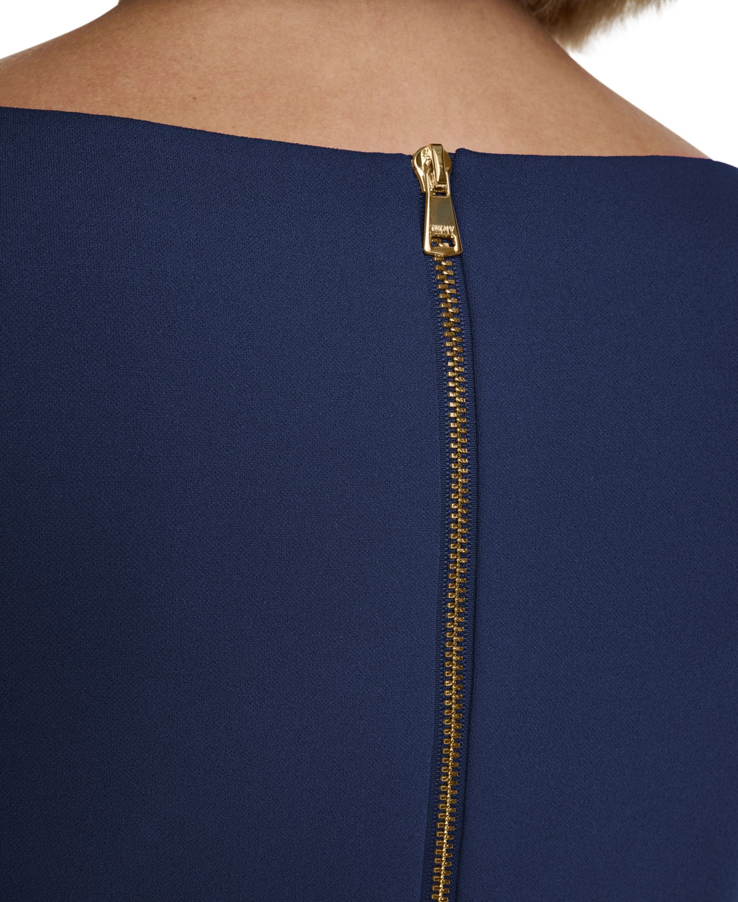 Women's Puff-Sleeve Ruched Boat-Neck Dress