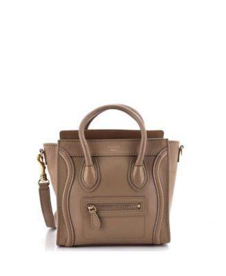 Nano Luggage Leather Crossbody Bag