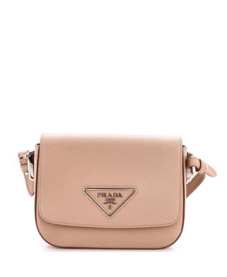 Small Identity Flap Shoulder Bag Saffiano with City Calf