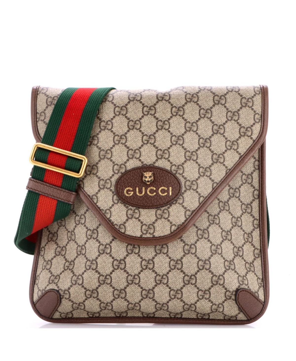 Pre-Owned Gucci Medium Neo Vintage Envelope Messenger Gg Coated Canvas - Brown