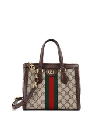 Small Ophidia Top Handle Tote GG Coated Canvas