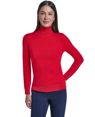 Women's Fitted Long-Sleeve Turtleneck Sweater
