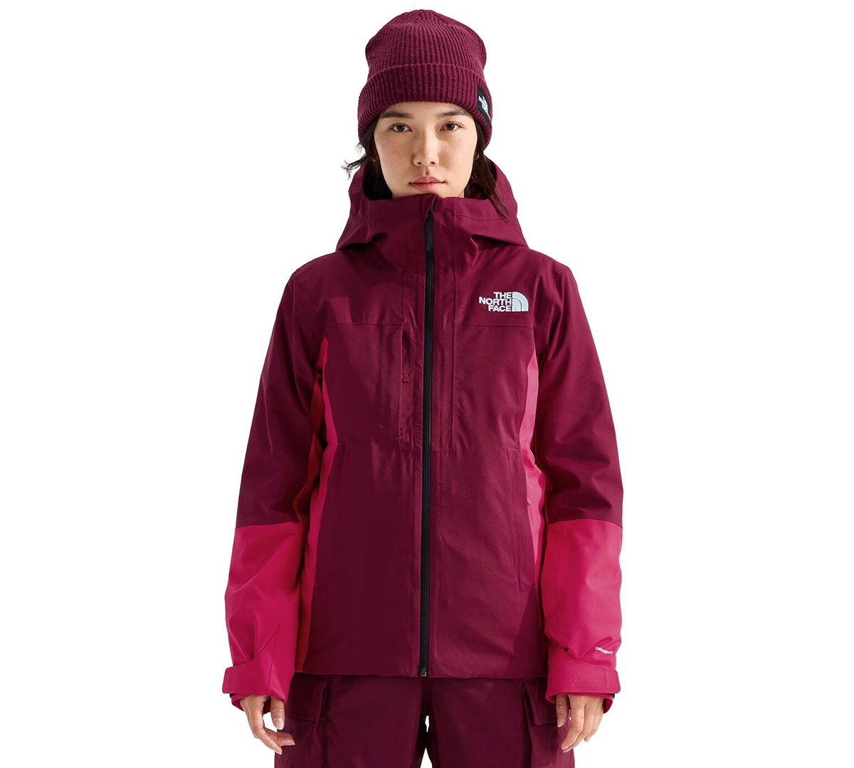 The North Face Women’s Mount Bre Waterproof Jacket (Size: Small): Burgundy Crush/Lali Guram