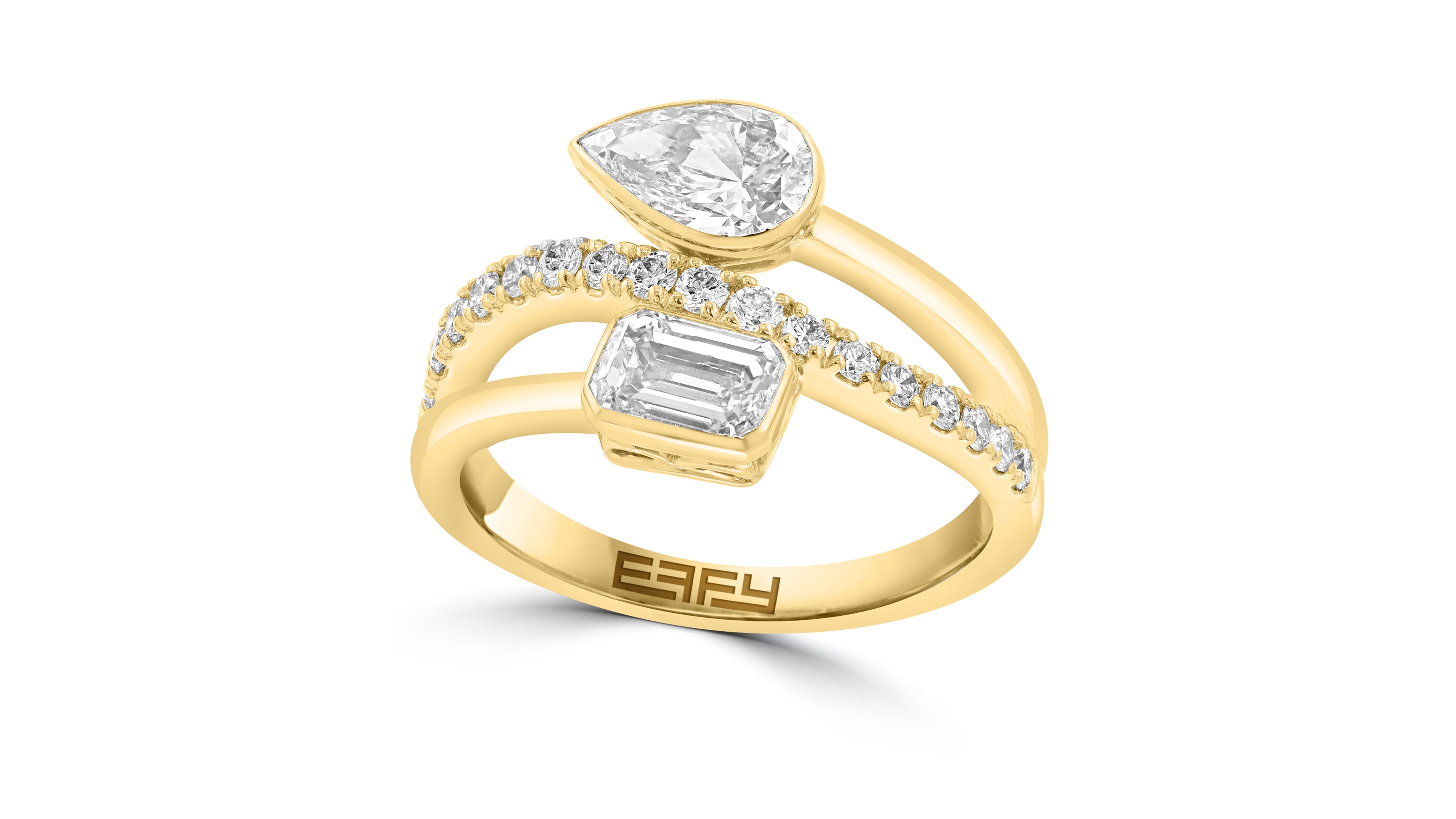 Effy Collection Lab-Grown Diamond Ring (1-5/8 ct. t.w.) in 14k Yellow Gold