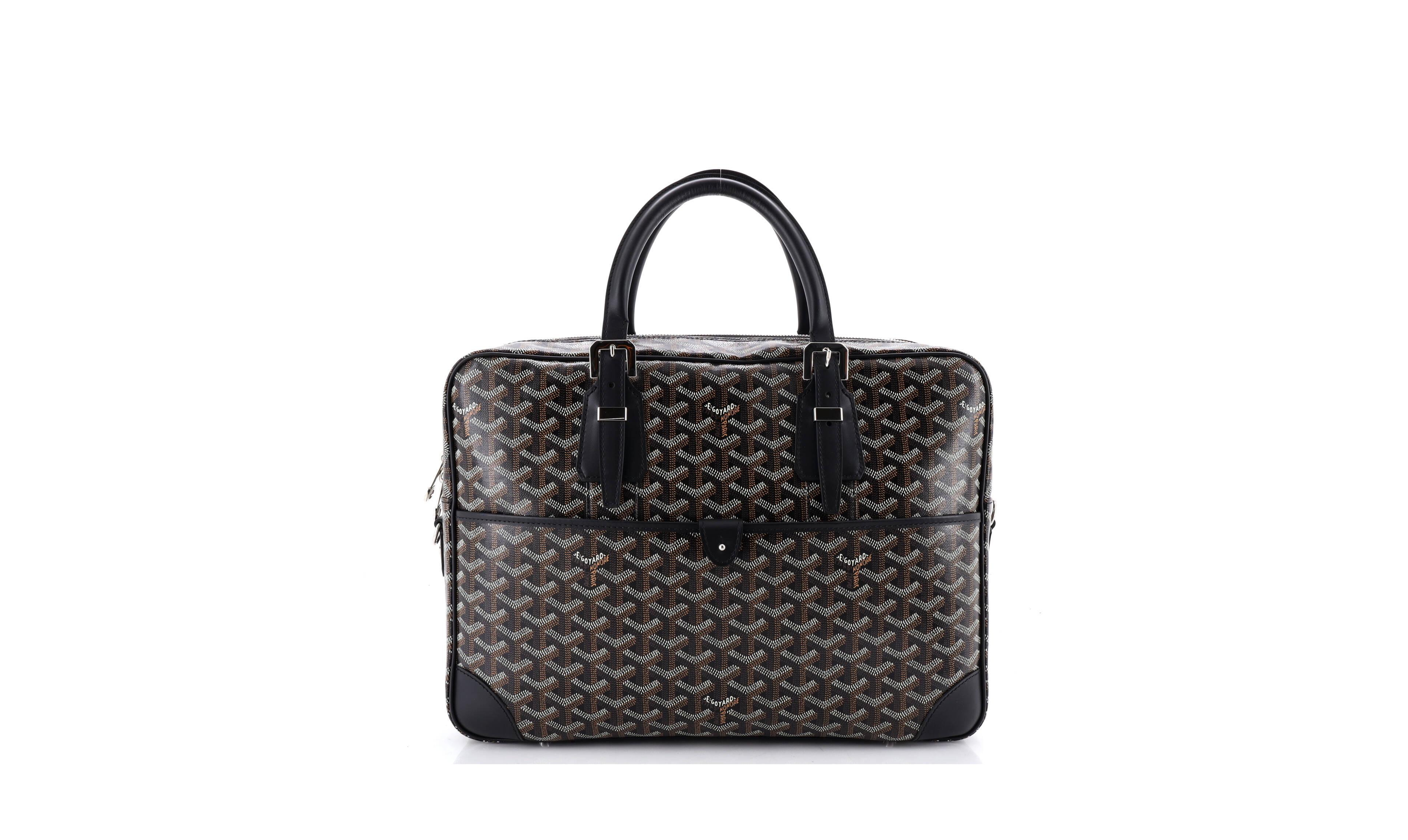 Pre-Owned Goyard Mm Ambassade Briefcase Coated Canvas