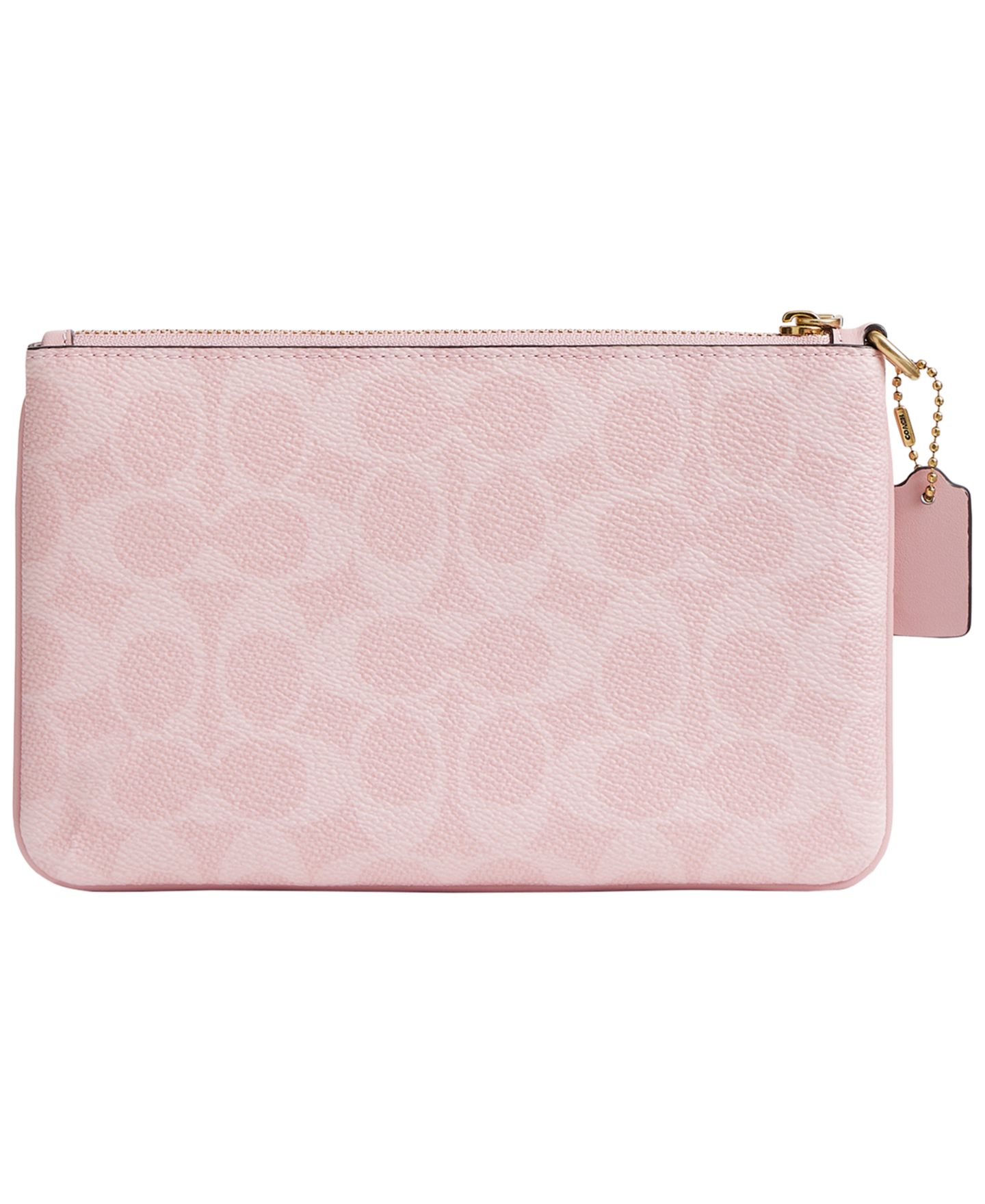 Клатч-петля Coach Essential из парусины с фирменным узором и подвесками, цвет: Латунный / Пудрово-розовый — фото 2
