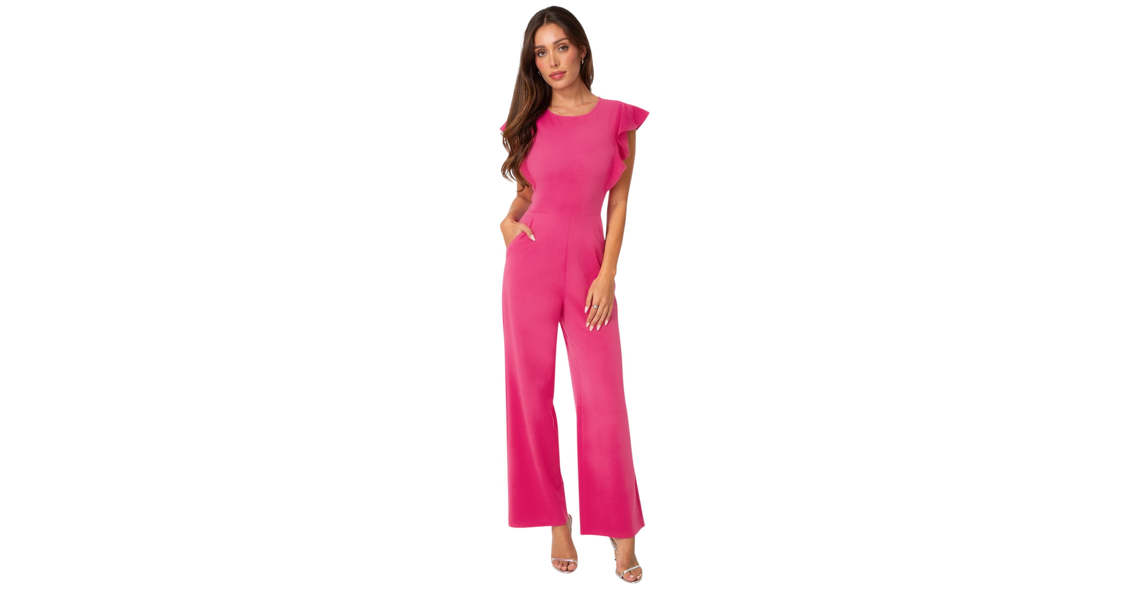 Bebe Women's Scuba Crepe Jumpsuit
