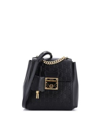 Mini Padlock Backpack Guccissima Leather