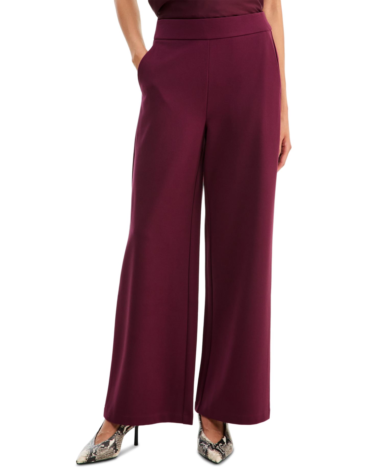 Women's Wide-Leg Ponte Pants