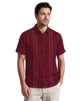 Men's Panel Button-Front Camp Collar Shirt