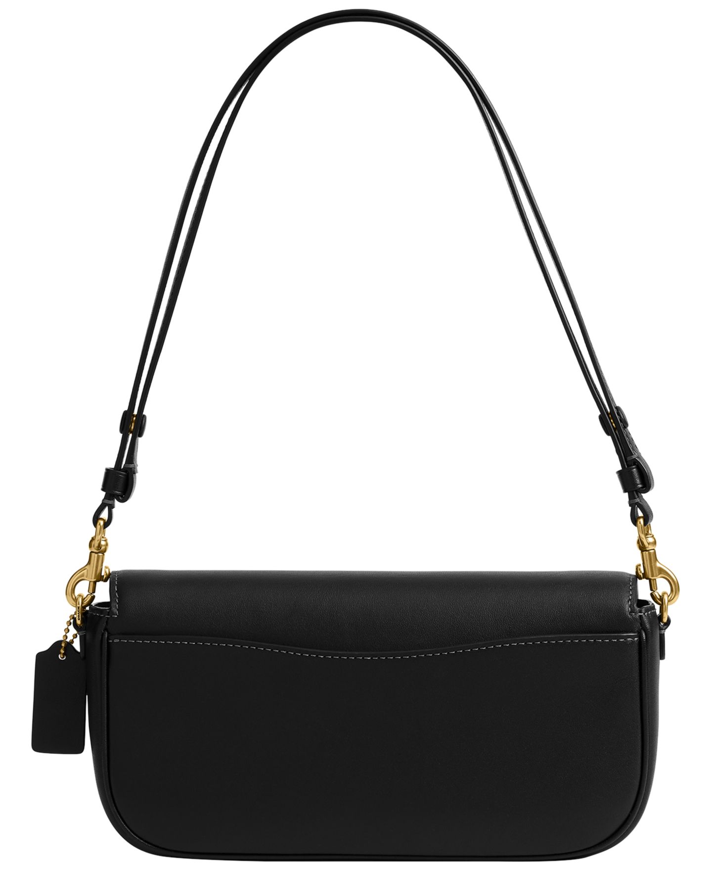 Женская сумка COACH Brook Small Leather Shoulder Bag with Charms, цвет: Латунный / Чёрный — фото 2