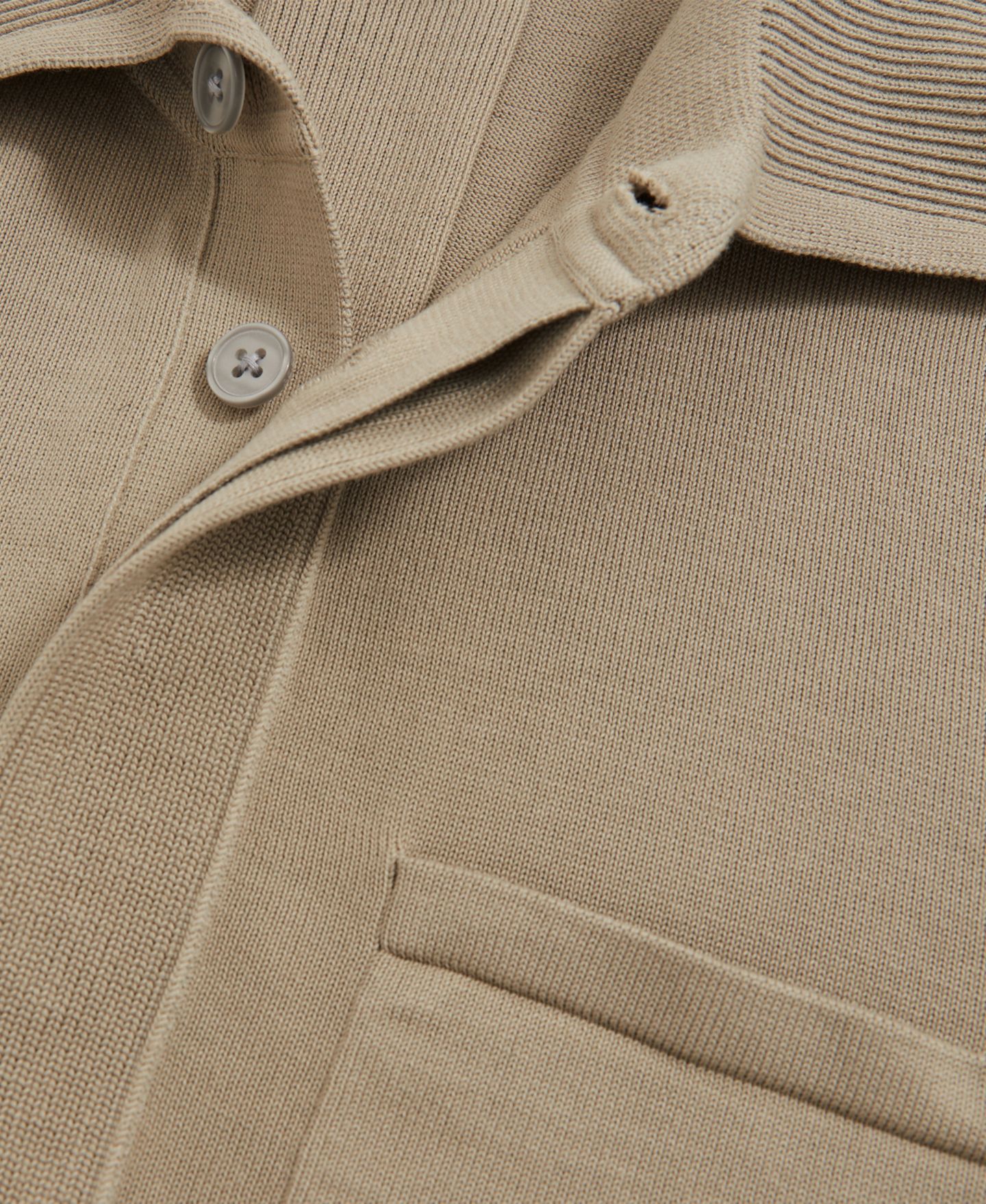 Мужское поло REISS Clinton Slim-Fit Concealed-Placket Polo, цвет: Светлый шалфейный зелёный — фото 4