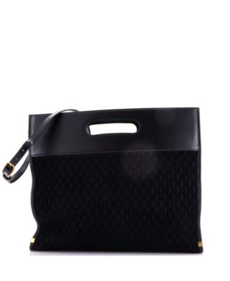 Cutout Convertible Tote Monogram All Over Suede