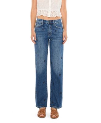 Women's Renata High Rise Rhinestone Straight-Leg Jeans