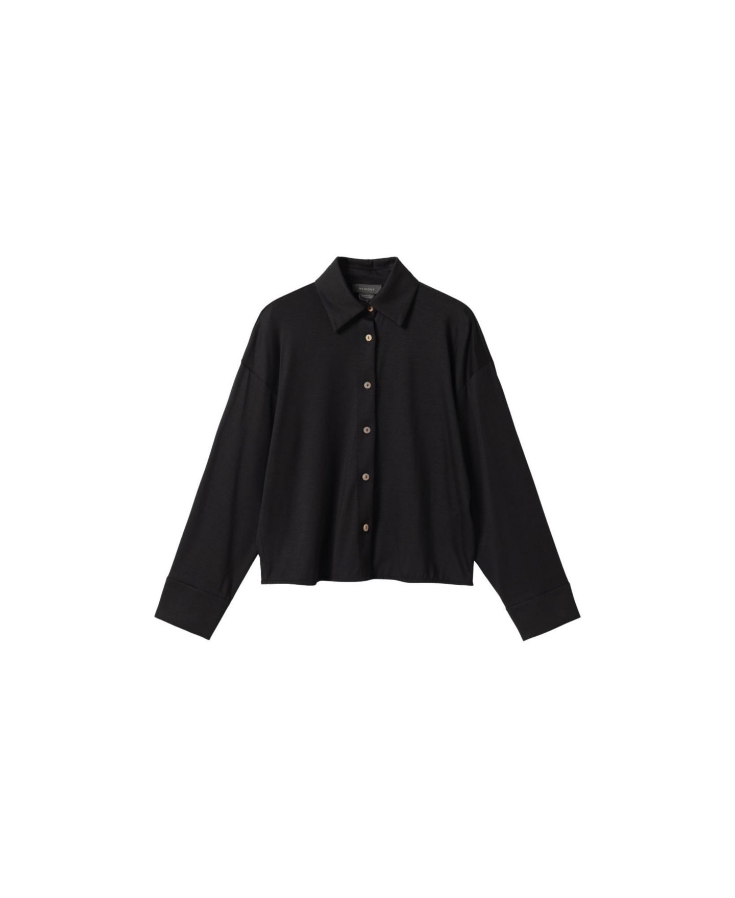 Женская рубашка Residus Gart Button-Front Collared Long-Sleeve, цвет: Чёрный — фото 4
