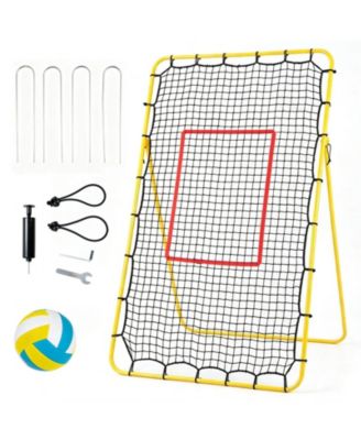 Adjustable 4-Angle Volleyball Rebounder Practice Net