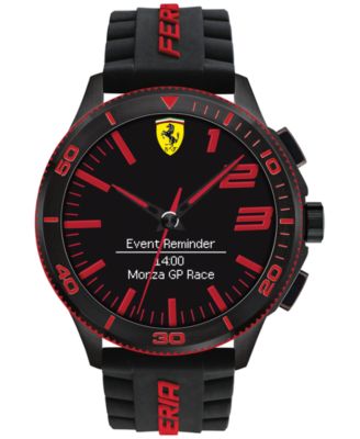 Ferrari - Men's Analog-Digital Scuderia XX Ultraveloce Black Silicone Strap Smart Watch 48mm 0830375