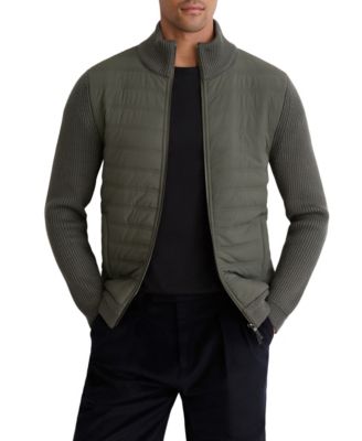 Men's Townsend Quilted Rib-Knit Funnel-Neck Jacket