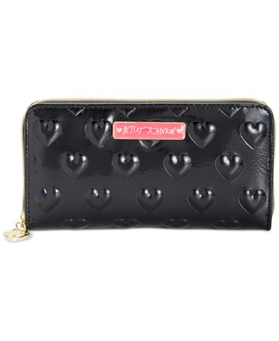 Betsey Johnson Boxed Debossed Heart Zip-Around Wallet, A Macy's Exclusive Style