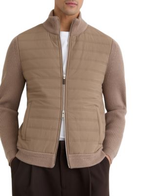 Men's Townsend Quilted Rib-Knit Funnel-Neck Jacket