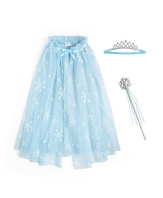Kids' 3-6 Glitter Snowflake Cape, Wand and Tiara, 3-Piece Set