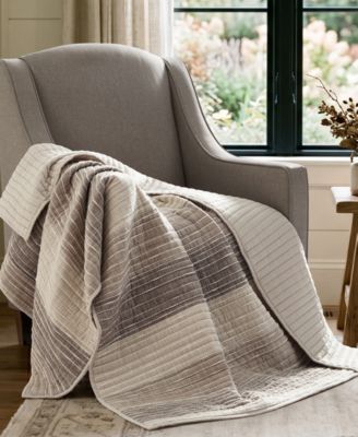 Sand Stripes Textured Quilted Throw, 50" x 60"