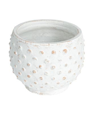 Distressed Terra Cotta Hobnail Planter