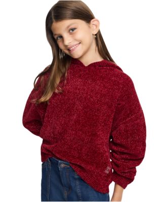 Girls' 7-16 Chenille Drop-Shoulder Hoodie