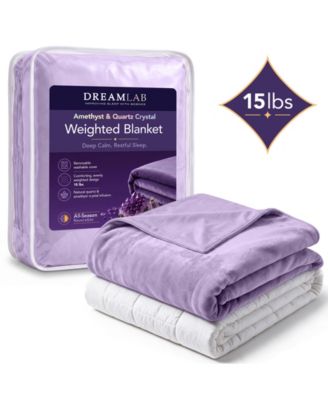 Crystal Weighted Blanket & Removable Cover, 15lbs, 48" x 72"