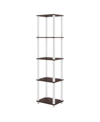 15 Inch 5-Tier Wood Open Shelf Bookcase
