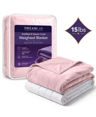 Crystal Weighted Blanket & Removable Cover, 15lbs, 48" x 72"