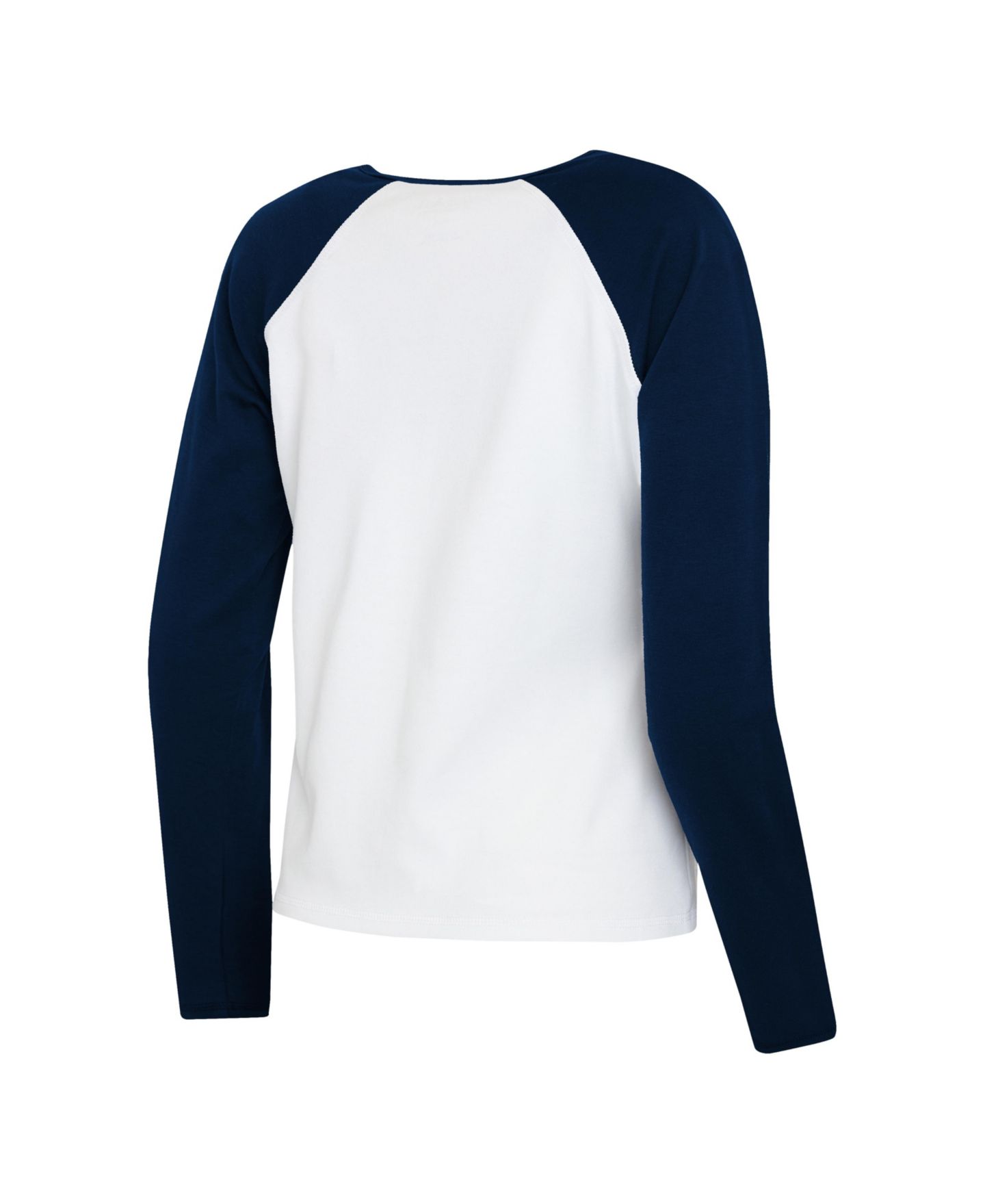 Женская футболка WEAR by Erin Andrews White/College Navy Seattle Seahawks Plus Size Henley Long Sleeve Raglan — фото 4