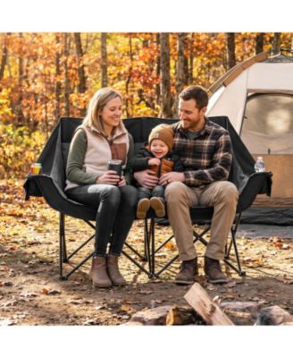 Heated Double Camping Chair with 4 Heating Zones