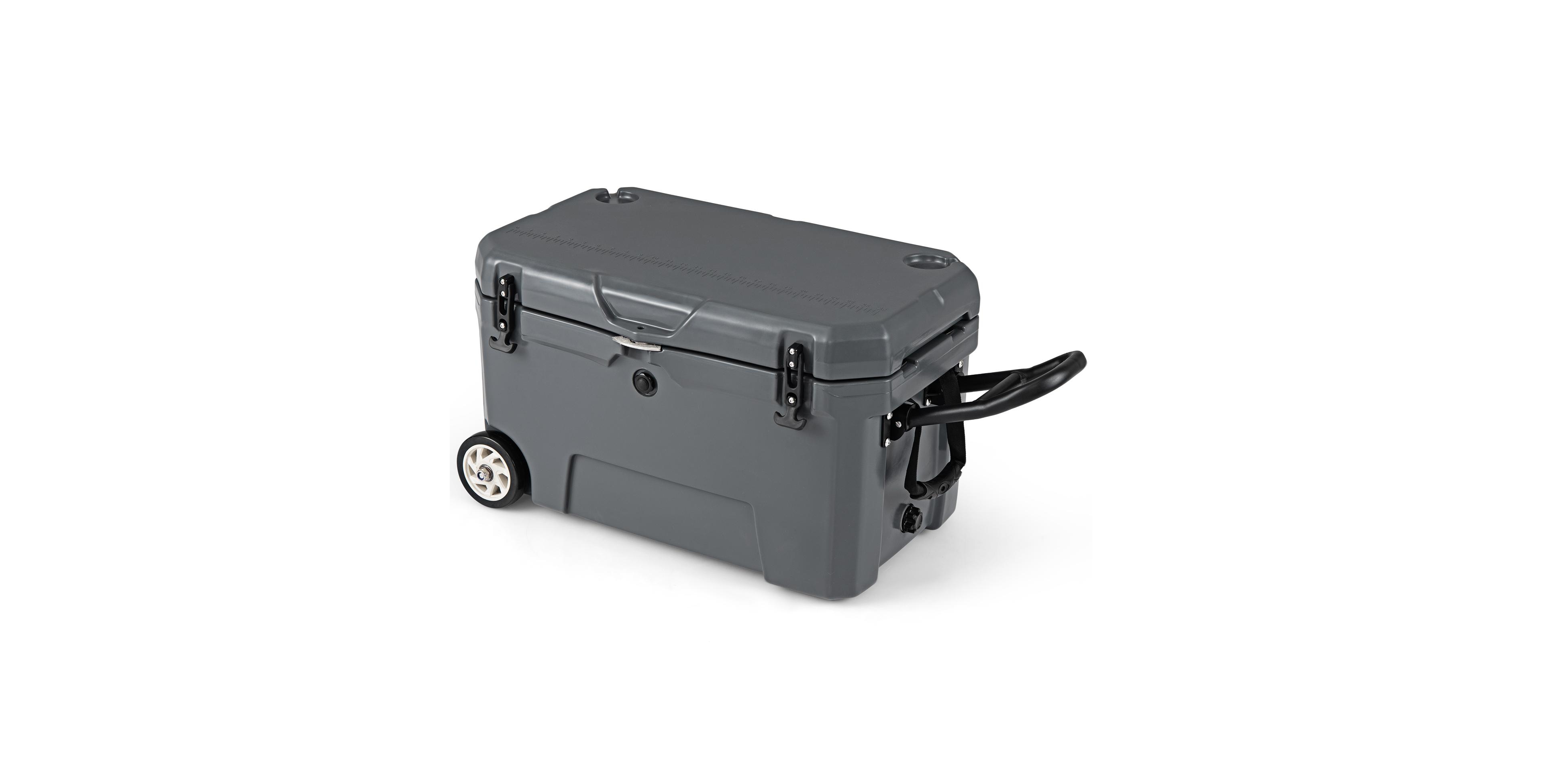 Mecale 52 Quart Rolling Hard Cooler with 6-Day Ice Retention Outdoor Camping
