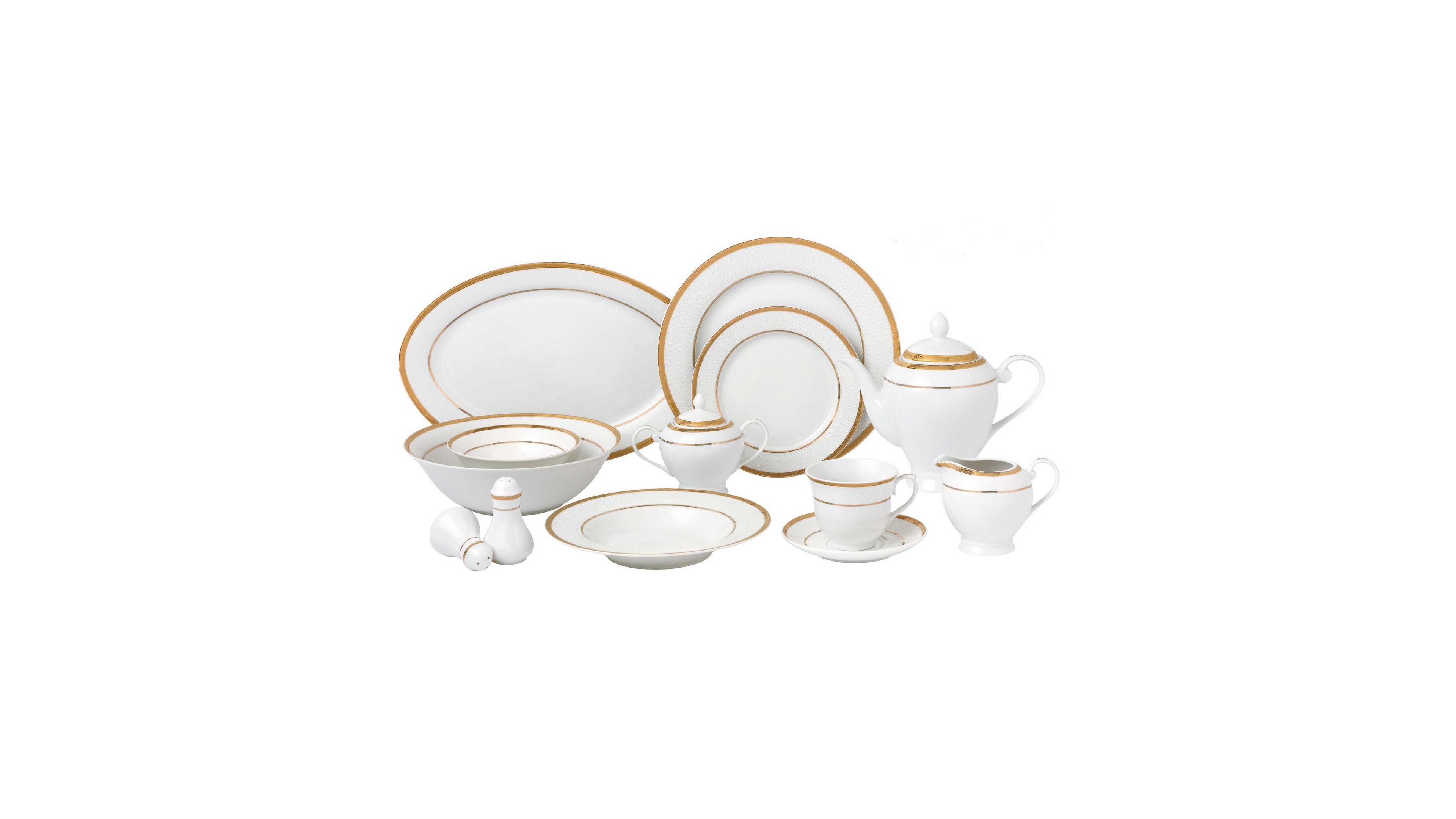 Lorren Home Trends Josephine 57-pc Dinnerware Set, Service for 8