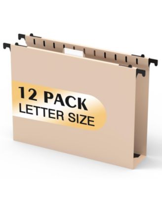 Plastic Hanging File Folders 12 Pack Letter Size Heavy Duty Organizer