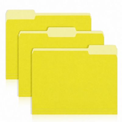 100 Pack Letter Size File Folders 1/3 Cut Tabs For Office Home School