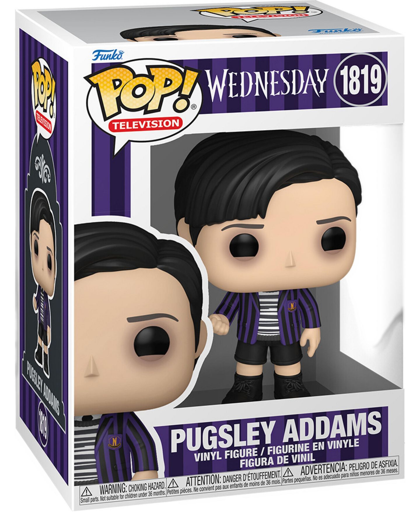 Детская фигурка Funko Pop! Wednesday Pugsley Addams Nevermore Uniform Vinyl, от 3 лет — фото 2