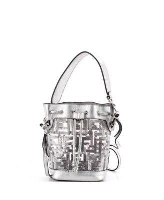 Mini Mon Tresor Bucket Bag Sequin Zucca Embroidered PVC