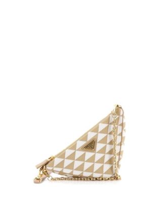Mini Symbole Triangle Bag Leather and Jacquard