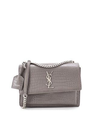 Medium Sunset Crossbody Bag Embossed Leather