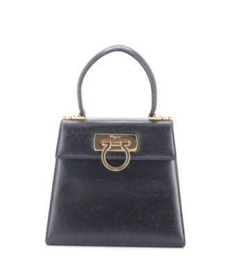 Mini Gancini Convertible Top Handle Bag Leather