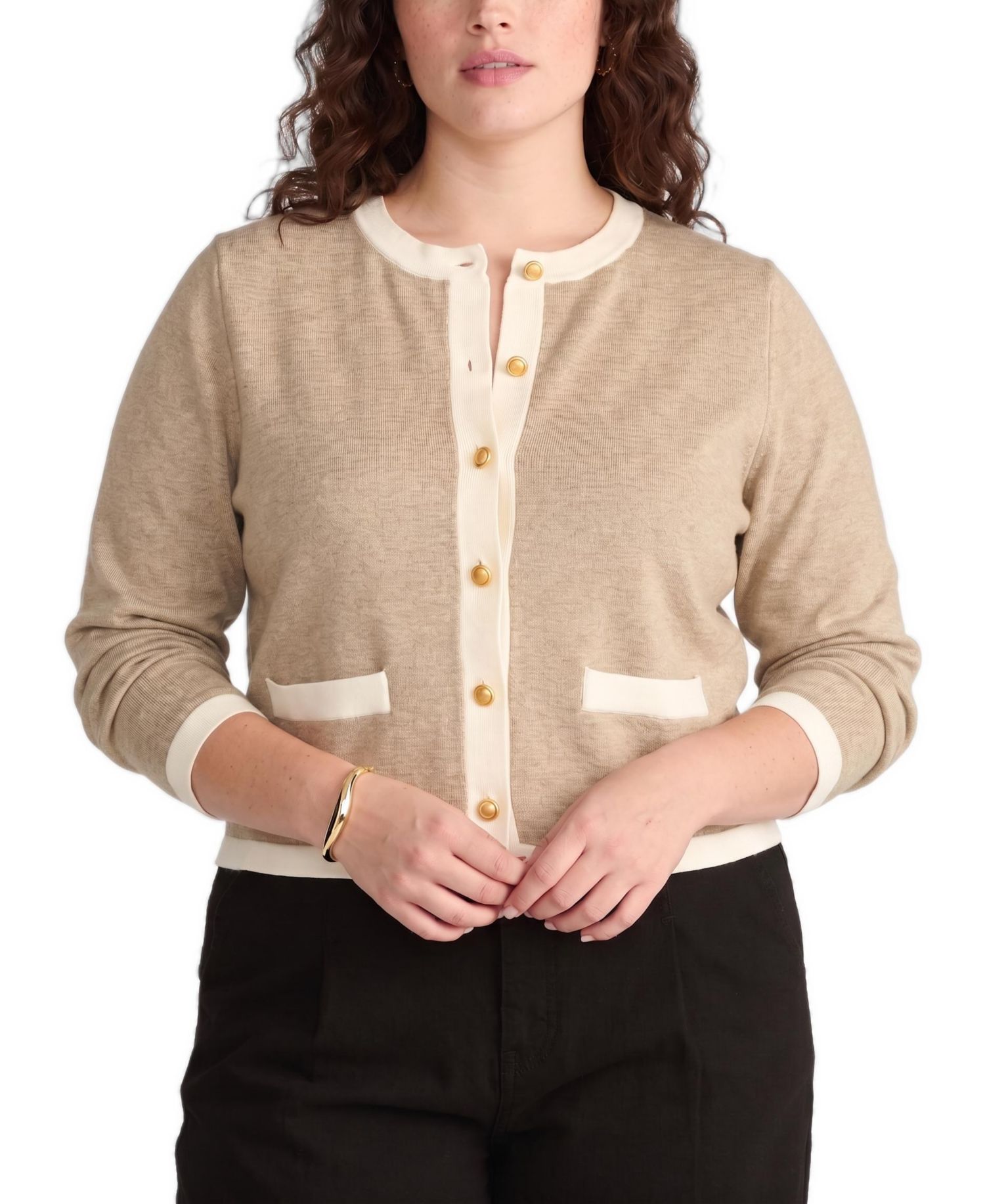 Plus Size Gabrielle Button Front Cardigan