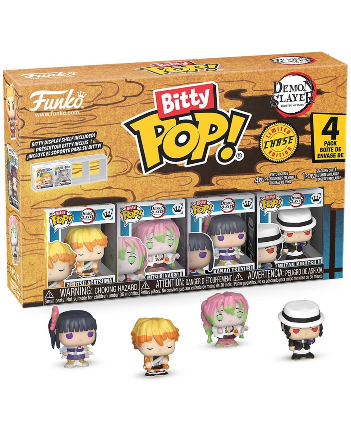 Funko Bitty Pop Demon Slayer Zenitsu 4-Pack Vinyl Figure, Ages 3+