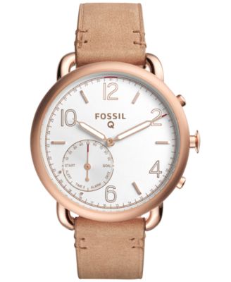 Fossil - Women's Tailor Hybrid Light Brown Leather Strap Smartwatch 40MM FTW1129