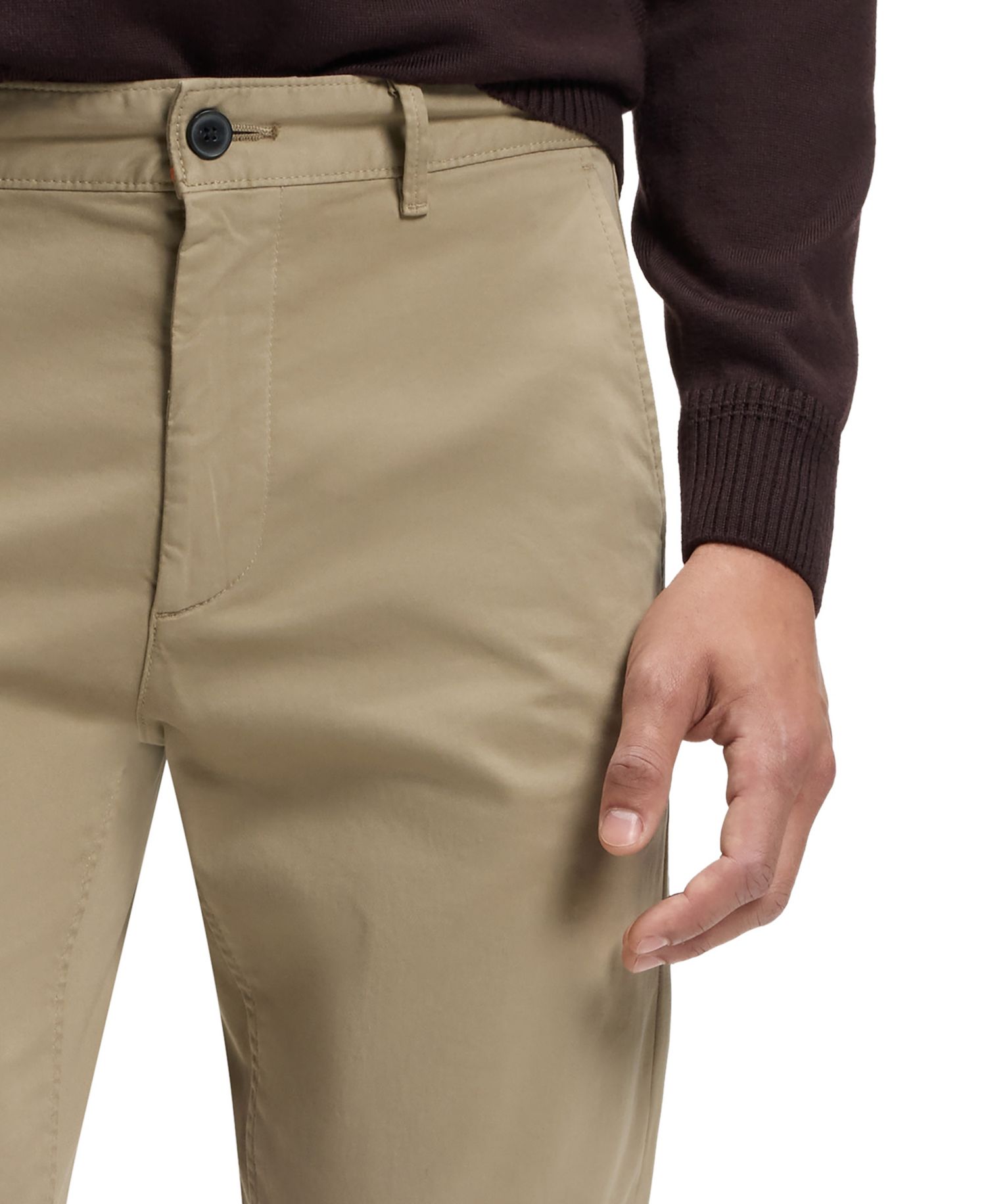 Men's Stretch-Cotton Satin Slim-Fit Chinos
