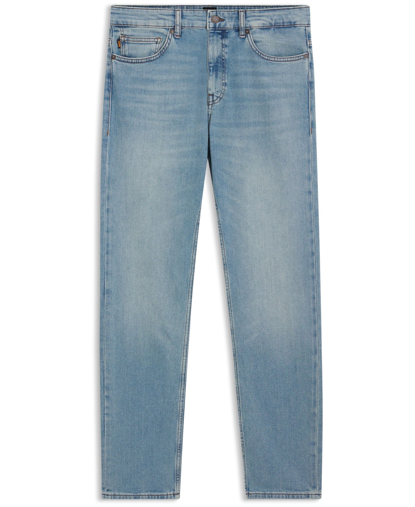 Мужские джинсы Hugo Boss Comfort-Stretch Delaware Slim-Fit, цвет: Синий — фото 4