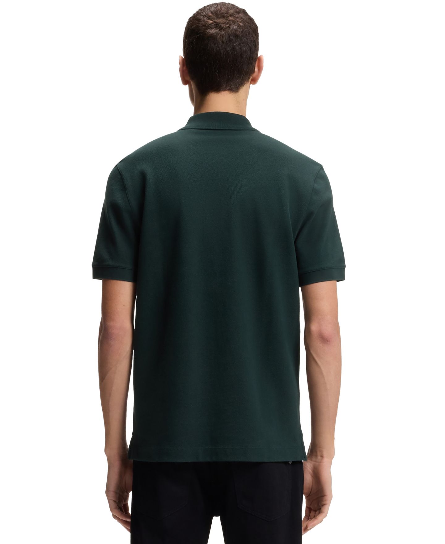 Мужское поло Hugo Boss Cotton Piqué Pallas Logo Polo Shirt, цвет: Зелёный — фото 6
