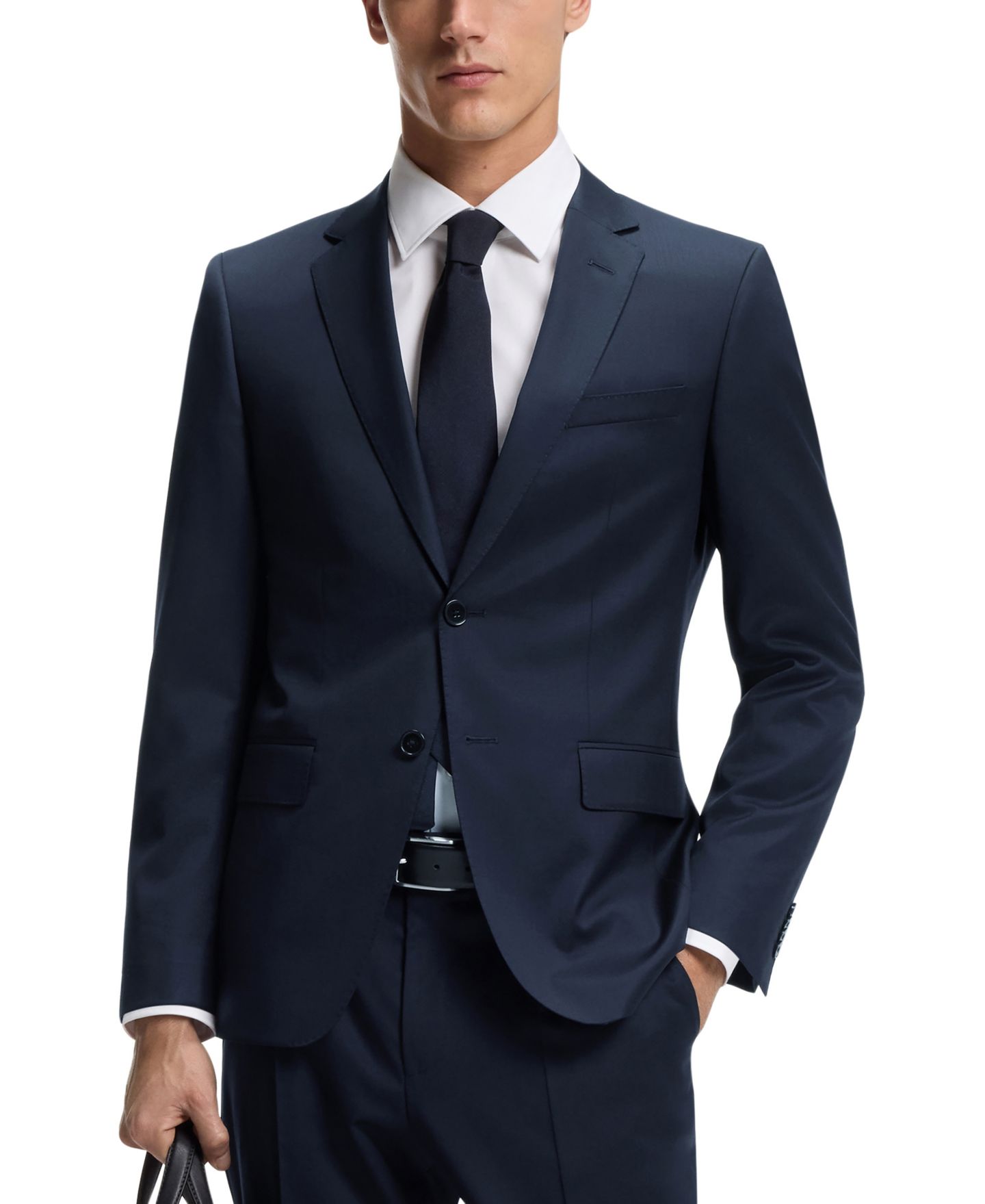 Мужская куртка Hugo Boss Single-Breasted, цвет: Тёмный синий — фото 4