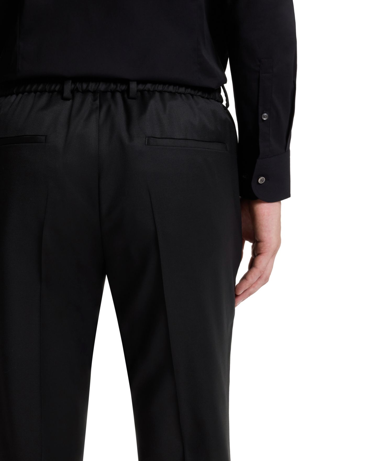 Мужские брюки Hugo Boss Drawstring Trousers, цвет: Чёрный — фото 6